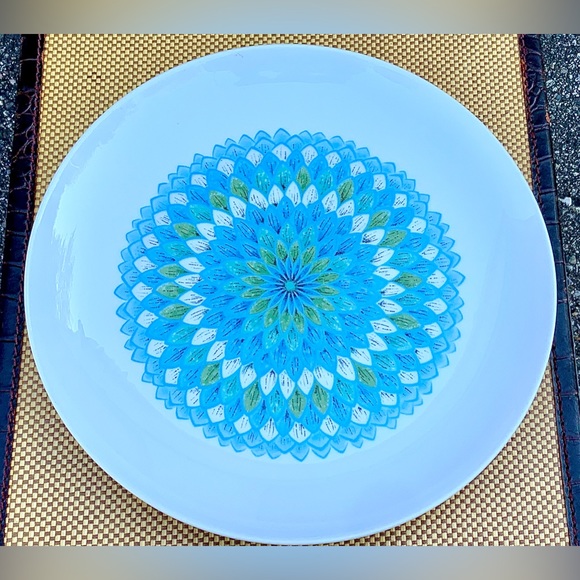 Vintage Mid Century Modern Noritake Younger Image BAHAMA 12” Chop Plate - Picture 3 of 16